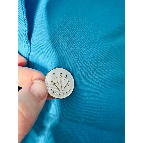 RAG & BONE Blue Linen Front Button Closure Fletcher Linen Blazer Coat Size 10 - Picture 15 of 16